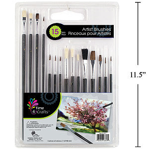 Artist Paint Brushes - 15 Pieces
