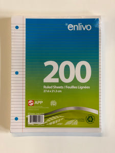 AP11 - Pkg of Refill Paper 200 Lined