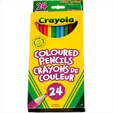 BY07 - 24 Pencil Crayons Crayola PreSharpened