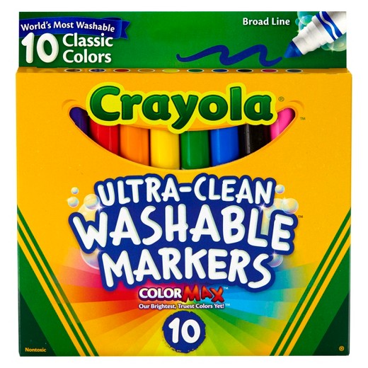 BY11 - 10 Crayola Thick Washable Felts Crayola
