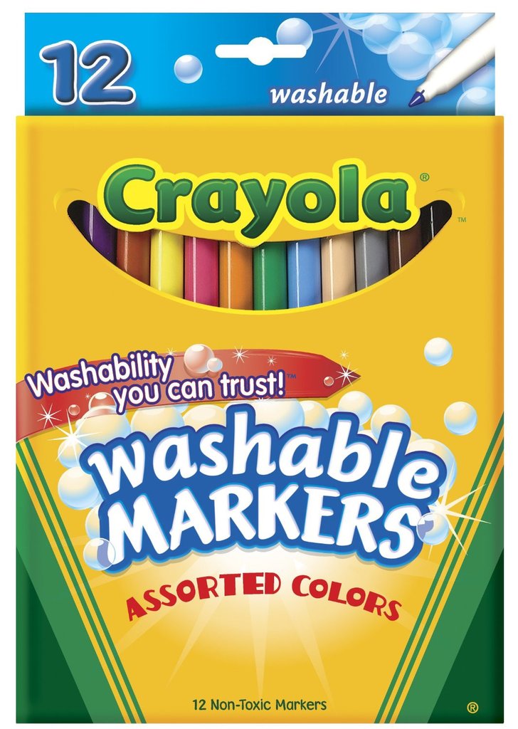 BY12 - 12 Crayola Washable Fine Felts Crayola
