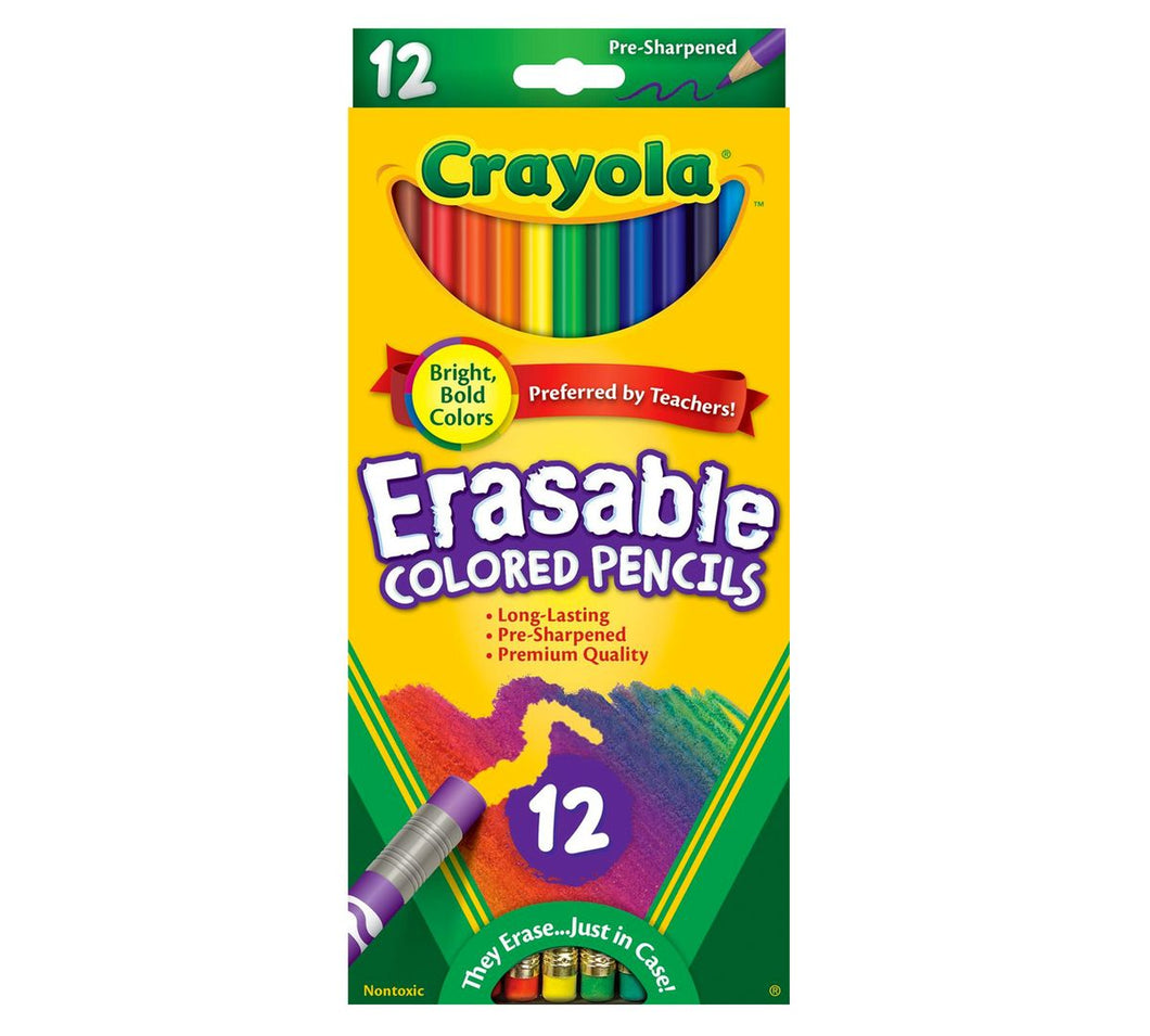 BY44 - Erasable Pencil Crayons Crayola 12 pack