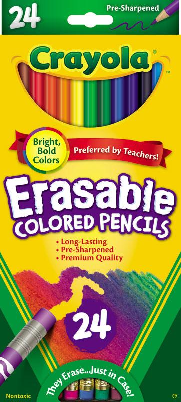 BY45 - Erasable Pencil Crayons Crayola 24 pack