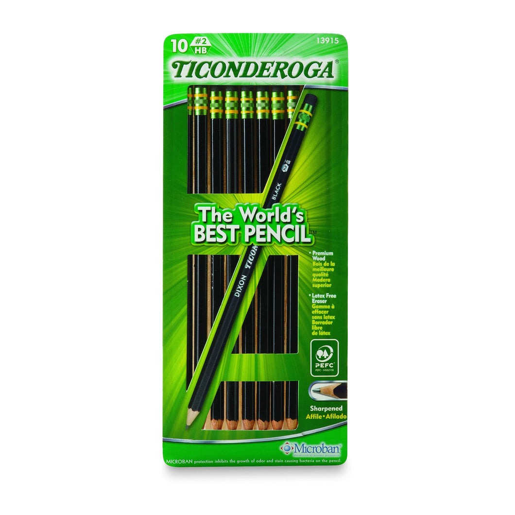 DX16 - 10 Pencils Ticonderoga Presharpened