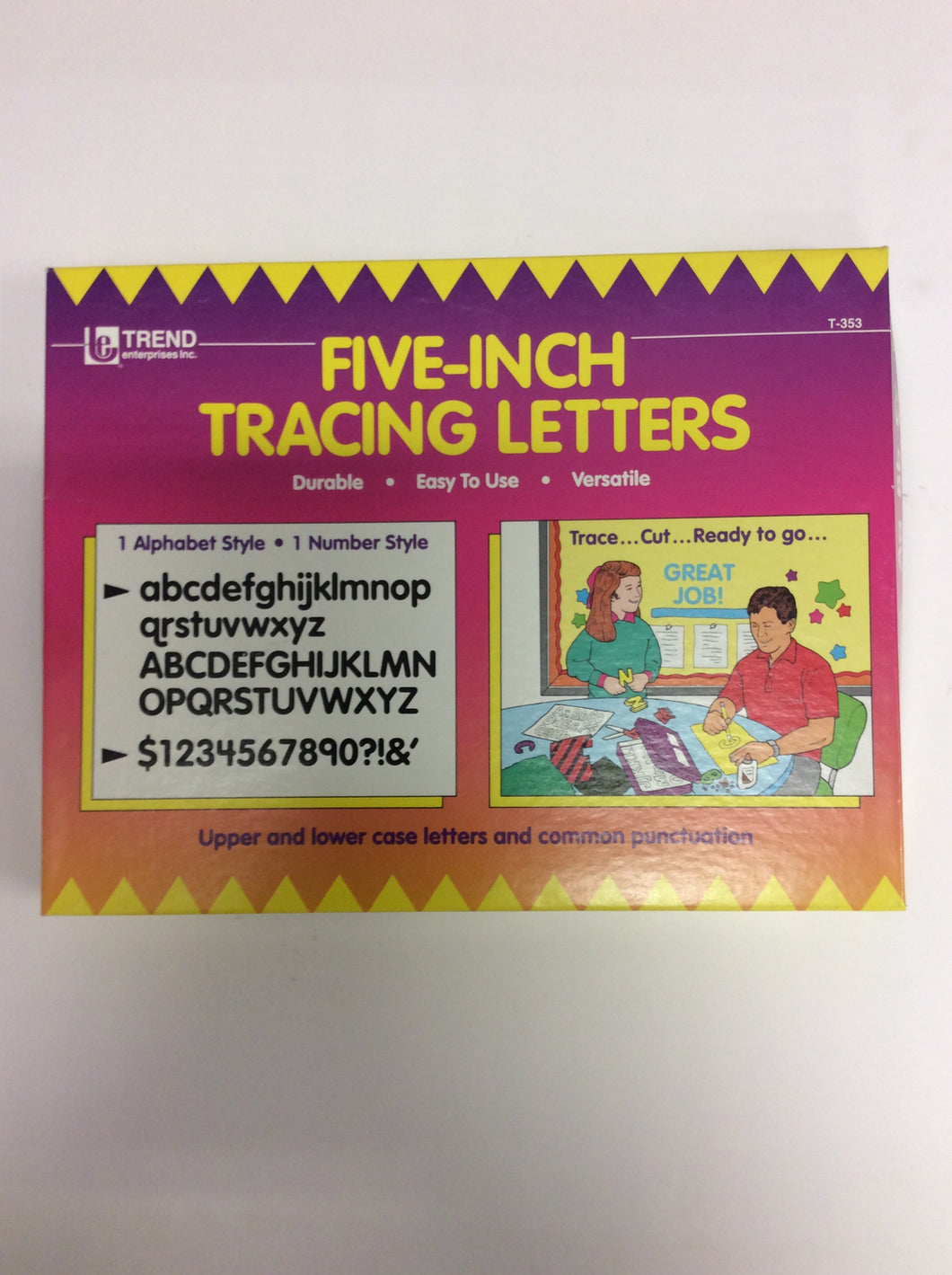 5” tracing letters
