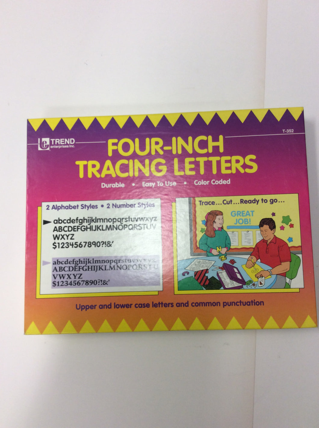 4” tracing letters