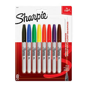 SD80 - Sharpie Permanent Markers Fine 8 Colours set