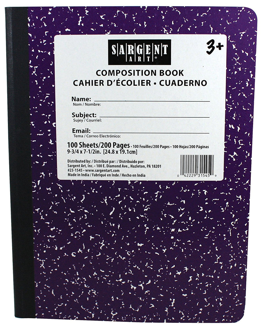 SG02 - Hard cover Composition Book Purple